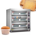 Commercial Gas Pizza Baking Oven with 12 Trays