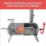 Black+Decker Outdoor Pizza Oven with Rotating Handle