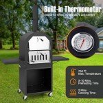 Giantex Outdoor Wood Fired Pizza Oven Hunter