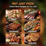 12-Inch Portable Wood-Fired Pizza Oven for Outdoors