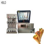 Pizza Cone Maker with 4 Molds and Rotating Oven
