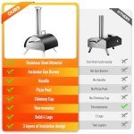 Portable 12" Multi-Fuel Pizza Oven for Outdoors