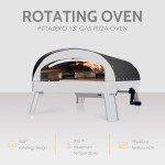 Outdoor Portable Propane Pizza Oven with Rotatable Stone