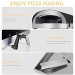 Outdoor Portable Propane Pizza Oven with Rotatable Stone