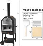 U-MAX Wood Fire Outdoor Pizza Oven with Stone