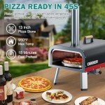 Portable Multi-Fuel Outdoor Pizza Oven with Accessories