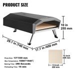 VEVOR 13-Inch Outdoor Gas Pizza Oven