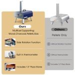 Portable Multi-Fuel Outdoor Pizza Oven with Cutter