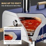 Portable Multi-Fuel Outdoor Pizza Oven with Cutter