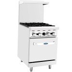 CookRite 24" 4-Burner Gas Range with Oven