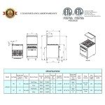 CookRite 24" 4-Burner Gas Range with Oven