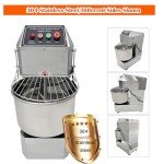 INTBUYING Stand Dough Mixer 30QT Capacity Double Action Spiral Stand Mixer with Double Speeds 304 Stainless Steel Commercial Dough Pizza Kneading Machine for Restaurant Bakeries Pizzeria