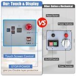 GarveeTech Commercial Food Mixer, 10.5 Qt Touch Screen Dough Mixer Machine with Timer, Security Shield, 650W Dual Rotating Dough Kneading Machine Food-grade Stainless Steel Bowl for Restaurant Bakery