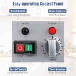 Garvee Commercial Dough Mixer 8.5Qt, 450W Dual Rotating Dough Kneading Machine with Food-grade Stainless Steel Bowl, Security Shield & Timer, Electric Spiral Mixer for Restaurant Bakery Pizzeria