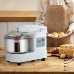 GarveeTech Commercial Food Mixer, 10.5 Qt Touch Screen Dough Mixer Machine with Timer, Security Shield, 650W Dual Rotating Dough Kneading Machine Food-grade Stainless Steel Bowl for Restaurant Bakery