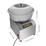 HETEPPTR Commercial Dough Mixer 18LBS Stainless Steel Electric Spiral Mixer 1100W Dual Rotating Dough Kneading Machine with Bowl, Lid& Timer for Restaurant, Pizzeria & Bakery