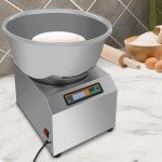 HETEPPTR Commercial Dough Mixer 18LBS Stainless Steel Electric Spiral Mixer 1100W Dual Rotating Dough Kneading Machine with Bowl, Lid& Timer for Restaurant, Pizzeria & Bakery