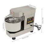 Knwigoe Dual Rotating Dough Kneading Machine 10.5qt Electric Dough Mixer 750w 110v Commercial Mixer Food Mixer Pizza Dough Machine with Food-Grade Bowl for Bakery Restaurant Home