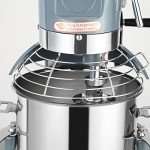 Towallmark Commercial Food Mixer, Commercial Mixer 10QT 450W with Stainless Steel Bowl, 130/233/415RPM 3 Speed Heavy Duty Stand Food Mixer Commercial for Bakery Pizzeria Restaurant