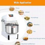INTSUPERMAI 21Qt Commercial Stand Mixer 20L Dough Mixer Dough Kneading Machine Bread Spiral Mixer Double -speed Double-acting 1.5KW 110V