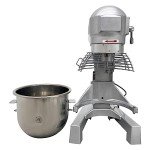 TECHTONGDA Commercial Stand Mixer, 32QT Food Mixer, Electric Flour Mixer Machine, 110V Spiral Dough Mixer with 3 Mixing Attachments, 3 Speeds Adjustable 100/166/360 RPM, for Schools Bakeries Pizzerias