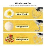 VIVOHOME Stand Mixer, 660W 10 Speed 6 Quart Tilt-Head Kitchen Electric Food Mixer with Beater, Dough Hook, Wire Whip and Egg Separator, Red