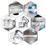 Aucma Stand Mixer,6.5-QT 660W 6-Speed Tilt-Head Food Mixer, Kitchen Electric Mixer with Dough Hook, Wire Whip & Beater (6.5QT, Silver)