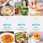 DOBBOR Electric Stand mixer, 9.5QT 660W 7 Speeds Tilt-Head Dough Mixers, Bread Mixer with Dough Hook, Whisk, Beater, Splash Guard for Baking Bread, Cake, Cookie, Pizza, Muffin, Salad and More - Black