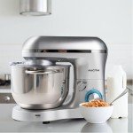 Aucma Stand Mixer,6.5-QT 660W 6-Speed Tilt-Head Food Mixer, Kitchen Electric Mixer with Dough Hook, Wire Whip & Beater (6.5QT, Silver)