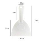2Pcs Kitchen Plastic Scraper with Handle Dough Pastry Scraper Cutter Baking Cake Cream Chocolate Trimming Scraper Spatula Pizza Cutter for Bread Dough Cake Fondant Icing, White