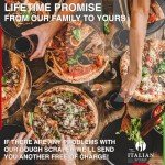 The Italian Kitchen Professional Pizza Dough Scraper, Stainless Steel Triangular Pizza Dough Spatula - 3.75 Inch Blade, 9.5 Inches Overall