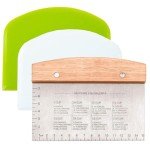 Premium Stainless Steel Dough Cutter and Scraper - Versatile Kitchen Utensil for Bread, Pizza, and Flat Top Griddles - Commercial Grade Bench Scraper and Chopper