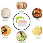 Premium Stainless Steel Dough Cutter and Scraper - Versatile Kitchen Utensil for Bread, Pizza, and Flat Top Griddles - Commercial Grade Bench Scraper and Chopper