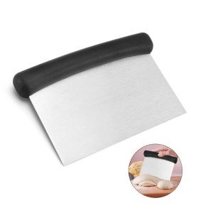 Bench Scraper Cutter, Stainless Steel Multipurpose Cutting Kitchen Tool Chopper for Dough Pastry Baking Pasta Pizza, Basic Version