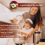 Bench Scraper Cutter, Stainless Steel Multipurpose Cutting Kitchen Tool Chopper for Dough Pastry Baking Pasta Pizza, Basic Version