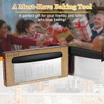 HULISEN Large Bench Scraper for Baking, 10 inch Dough Pastry Scraper with Measuring Scale, Stainless Steel Cake Scraper, Pizza Cutter, Food Chopper, Bread Separator Knife