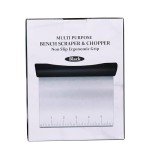 Rainspire Bench Scraper, Stainless Steel Dough Scraper, Pastry Scraper, Pizza and Dough Cutter Multi-Purpose Scraper/Chopper, Pizza Cutter Food Chopper Baking Supplies Kitchen Gadgets, Black