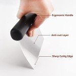 Bench Scraper Cutter, Stainless Steel Multipurpose Cutting Kitchen Tool Chopper for Dough Pastry Baking Pasta Pizza, Basic Version