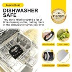 XoYoZo Bench Scraper Dough Cutter Salad Chopper with Cover and Large Stainless Steel Blade Vegetable Knife for Butter, Pizza, Cake, Onion