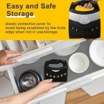 XoYoZo Bench Scraper Dough Cutter Salad Chopper with Cover and Large Stainless Steel Blade Vegetable Knife for Butter, Pizza, Cake, Onion