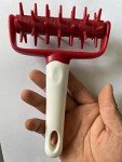 Pizza Dough Docker Docker Dough Bubble killer Time-Saver Pizza Dough Roller Docker Dough Blistering Killer (Red) (a)