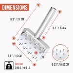 Chef Pomodoro Stainless Steel Pizza Dough Docker Roller (21 x 14.5 cm, Spike Length 7 mm) - Essential Kitchen Tool for Crackers Chef Pomodoro Stainless Steel Pizza Dough Roller