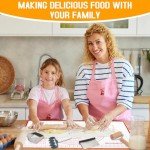 Wooden Rolling Pins for Baking, Small Dough Roller with Handle, Stainless Steel Pastry Blender Set with Pizza Dough Roller Docker, Pastry Cutter, Dough Cutter, Baking Mat, for Home Kitchen Cooking