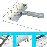 Professional Pizza Dough Docker Roller – Stainless Steel Pizza Roller with Spikes Pastry Dough Docker for Crackers, Homemade Bread, Pie, Cake, Cookies - Pizza Dough Roller