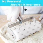 Professional Pizza Dough Docker Roller – Stainless Steel Pizza Roller with Spikes Pastry Dough Docker for Crackers, Homemade Bread, Pie, Cake, Cookies - Pizza Dough Roller