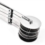 5 Wheel Stainless Steel Pastry Cutter,Expandable Pizza Slicer,Adjustable Cutter Roller Cookie Dough Cutter Divider