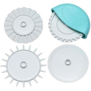 Pastry Cutter Wheel, 4Pcs Pizza Cutter Wheel, Dough Divider Pastry Knife Baking Cutter, Dough Cutter Roller, DIY Pie Crust Cutte Baking Cooking Tool