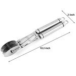 Dadamong 3 Wheel Pastry Cutter with Handle, Stainless Steel Dough Cutter Roller Divider Adjustable Pizza Cutter Expandable Pizza Slicer Multi-Round Pastry Knife Baking Cutter