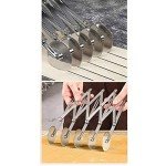 XIZHI Stainless Steel 5 Wheel Pastry Cutter, Adjustable Baking Cutter Roller, Cookie Dough Cutter Divider, Pizza Slicer, 9.0x2.0 inches, 0.2 kg