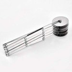 XIZHI Stainless Steel 5 Wheel Pastry Cutter, Adjustable Baking Cutter Roller, Cookie Dough Cutter Divider, Pizza Slicer, 9.0x2.0 inches, 0.2 kg
